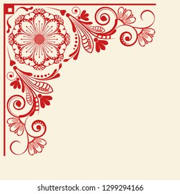 vector vintage floral  background with decorative flowers for design