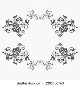 vector vintage floral  background with decorative flowers for design