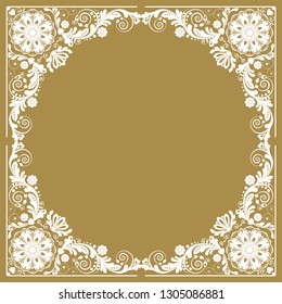 vector vintage floral  background with decorative flowers for design