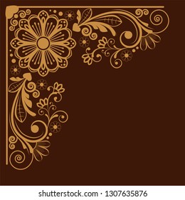 vector vintage floral  background with decorative flowers for design