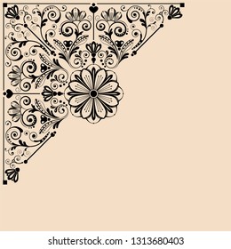 vector vintage floral  background with decorative flowers for design