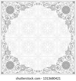vector vintage floral  background with decorative flowers for design