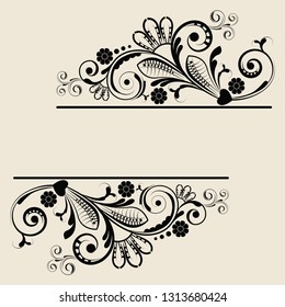 vector vintage floral  background with decorative flowers for design