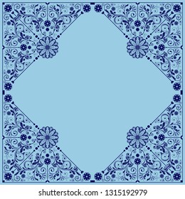 vector vintage floral  background with decorative flowers for design