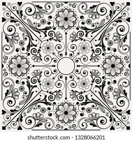 vector vintage floral  background with decorative flowers for design