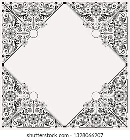 vector vintage floral  background with decorative flowers for design