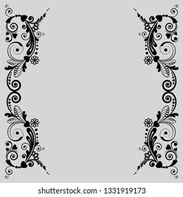 vector vintage floral  background with decorative flowers for design