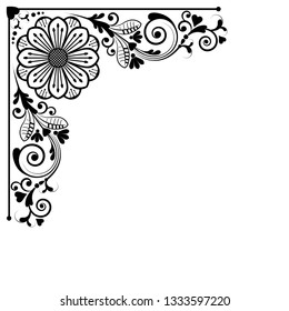 vector vintage floral  background with decorative flowers for design