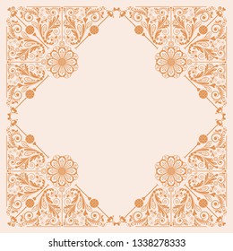 vector vintage floral  background with decorative flowers for design