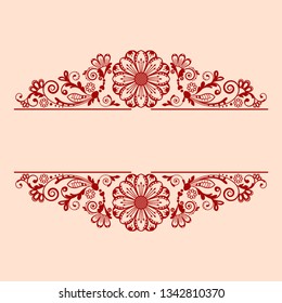 vector vintage floral  background with decorative flowers for design