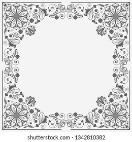 vector vintage floral  background with decorative flowers for design