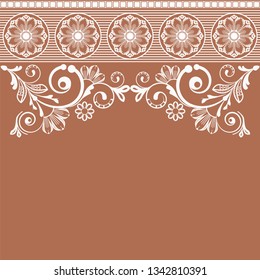 vector vintage floral  background with decorative flowers for design