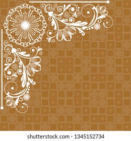 vector vintage floral  background with decorative flowers for design