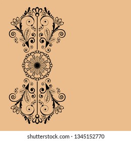 vector vintage floral  background with decorative flowers for design