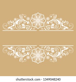 vector vintage floral  background with decorative flowers for design