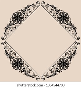 vector vintage floral  background with decorative flowers for design