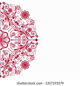vector vintage floral  background with decorative flowers for design