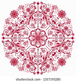 vector vintage floral  background with decorative flowers for design