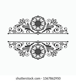 vector vintage floral  background with decorative flowers for design