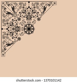 vector vintage floral  background with decorative flowers for design