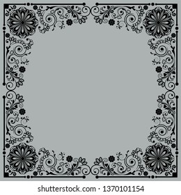 vector vintage floral  background with decorative flowers for design