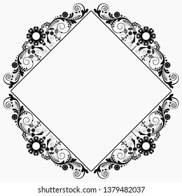 vector vintage floral  background with decorative flowers for design