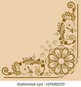 vector vintage floral  background with decorative flowers for design
