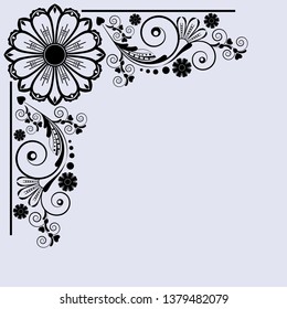 vector vintage floral  background with decorative flowers for design