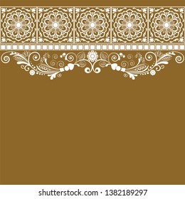 vector vintage floral  background with decorative flowers for design