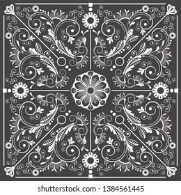vector vintage floral  background with decorative flowers for design