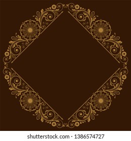 vector vintage floral  background with decorative flowers for design