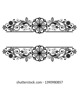 vector vintage floral  background with decorative flowers for design