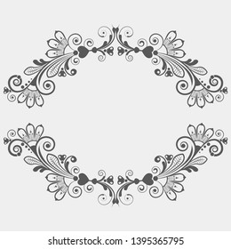 vector vintage floral  background with decorative flowers for design