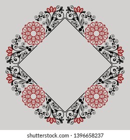 vector vintage floral  background with decorative flowers for design