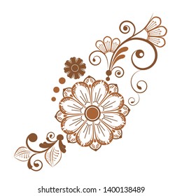 vector vintage floral  background with decorative flowers for design