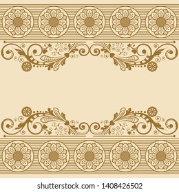 vector vintage floral  background with decorative flowers for design