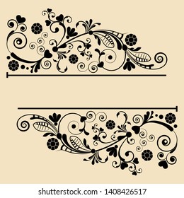 vector vintage floral  background with decorative flowers for design