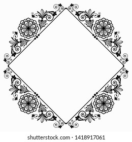 vector vintage floral  background with decorative flowers for design
