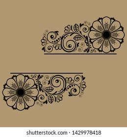 vector vintage floral  background with decorative flowers for design