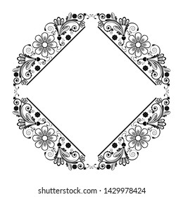 vector vintage floral  background with decorative flowers for design