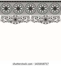 vector vintage floral  background with decorative flowers for design