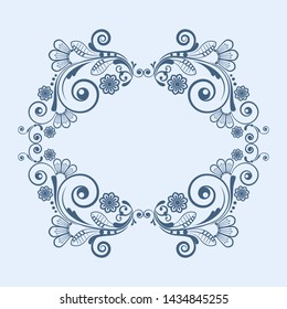 vector vintage floral  background with decorative flowers for design