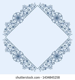 vector vintage floral  background with decorative flowers for design