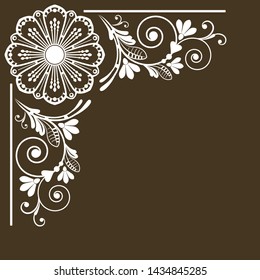 vector vintage floral  background with decorative flowers for design