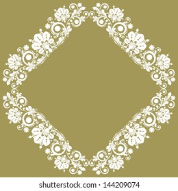 vector vintage floral  background with decorative flowers for design