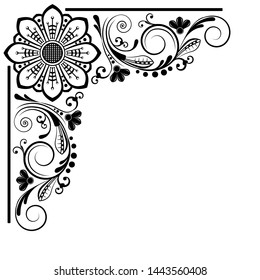 vector vintage floral  background with decorative flowers for design