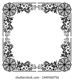 vector vintage floral  background with decorative flowers for design