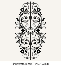 vector vintage floral  background with decorative flowers for design