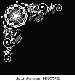 vector vintage floral  background with decorative flowers for design