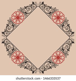 vector vintage floral  background with decorative flowers for design